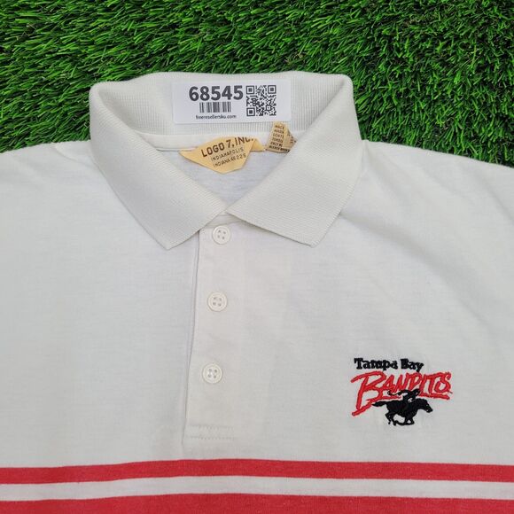 Vintage 60s Tampa-Bay Bandits Shirt Medium 19x26 White USA - Picture 3 of 13